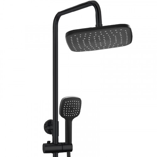 Душевая система Orange OneLife P01-912b Черная матовая нержавеющая сталь на стену