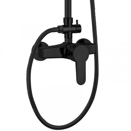 Душевая система Orange OneLife P01-912b Черная матовая нержавеющая сталь на стену