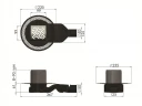 Душевой трап Berges Platz Antik 100x100 090160 с решеткой Хром матовый