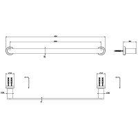 Полотенцедержатель Gessi Emporio Accessories 38900#031 Хром