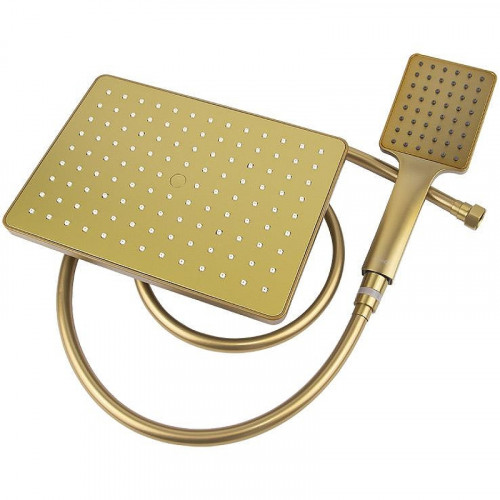 Душевая система Kaiser Cube 01382-3 с термостатом Шлифованное золото