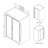 Душевая дверь AM.PM Gem 140 W90G-140-1-195MM профиль Хром матовый стекло матовое-прозрачное