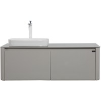 Тумба с раковиной Black&amp;White Universe U915.1200 L 120 L 9151200L подвесная Glossy light grey МДФ / ЛДСП