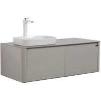 Тумба с раковиной Black&amp;White Universe U915.1200 L 120 L 9151200L подвесная Glossy light grey МДФ / ЛДСП