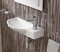 Раковина CeramaLux 50 7947CL Белая фаянс подвесная