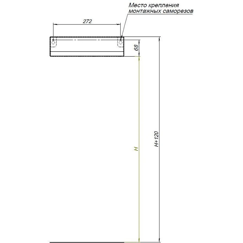 Металлическая полка Aquanet Магнум 30 334113 Сталь браш