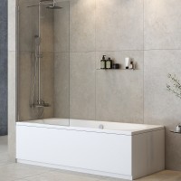 Шторка на ванну Cezares Liberta 80 LIBERTA-V-1-TB-80/155-C-Cr профиль Хром стекло прозрачное