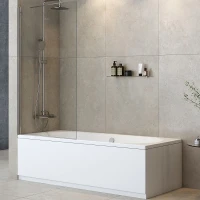 Шторка на ванну Cezares Liberta 80 LIBERTA-V-1-TB-80/155-C-Cr профиль Хром стекло прозрачное