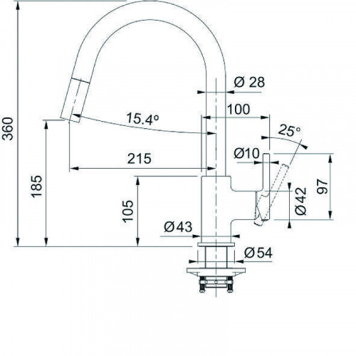 Смеситель для кухни Franke Lina 115.0626.081 цвет Белый