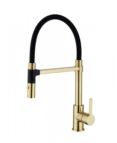 Смеситель для кухни Rose R133E цвет Золото Черный