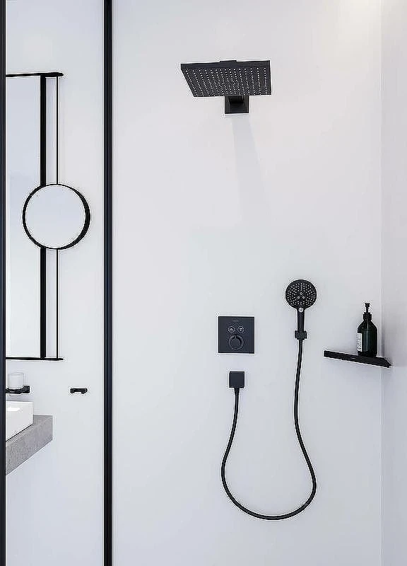 Двойной крючок Hansgrohe AddStoris 41755340 Шлифованный черный хром