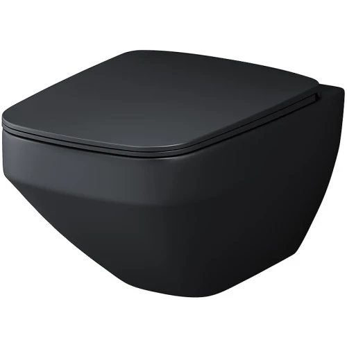 Комплект унитаза с инсталляцией AM.PM Inspire V2.0 CK50GG Черный матовый с сиденьем Микролифт с Черной глянцевой клавишей смыва с гигиеническим душем и аксессуарами для ванной комнаты фарфор подвесной