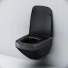 Комплект унитаза с инсталляцией AM.PM Inspire V2.0 CK50GG Черный матовый с сиденьем Микролифт с Черной глянцевой клавишей смыва с гигиеническим душем и аксессуарами для ванной комнаты фарфор подвесной