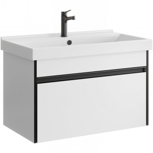 Тумба под раковину Aqwella Urban 80 URB0108W подвесная Белая МДФ / ЛДСП