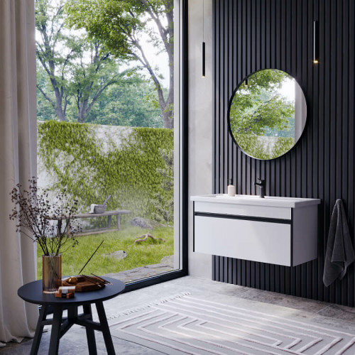 Тумба под раковину Aqwella Urban 80 URB0108W подвесная Белая МДФ / ЛДСП