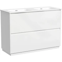 Тумба под раковину Sancos Libra Floor 120 LB120F-2W Белый глянец МДФ / ЛДСП