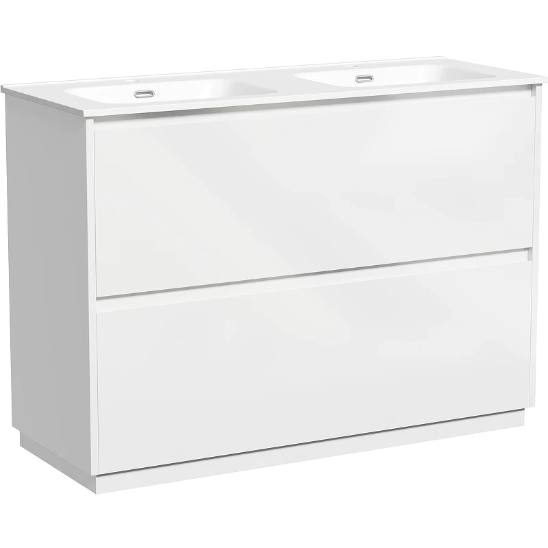 Тумба под раковину Sancos Libra Floor 120 LB120F-2W Белый глянец МДФ / ЛДСП