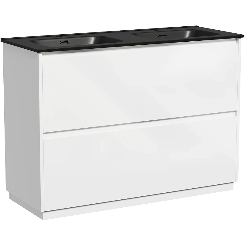 Тумба под раковину Sancos Libra Floor 120 LB120F-2W Белый глянец МДФ / ЛДСП