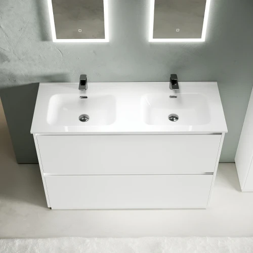 Тумба под раковину Sancos Libra Floor 120 LB120F-2W Белый глянец МДФ / ЛДСП