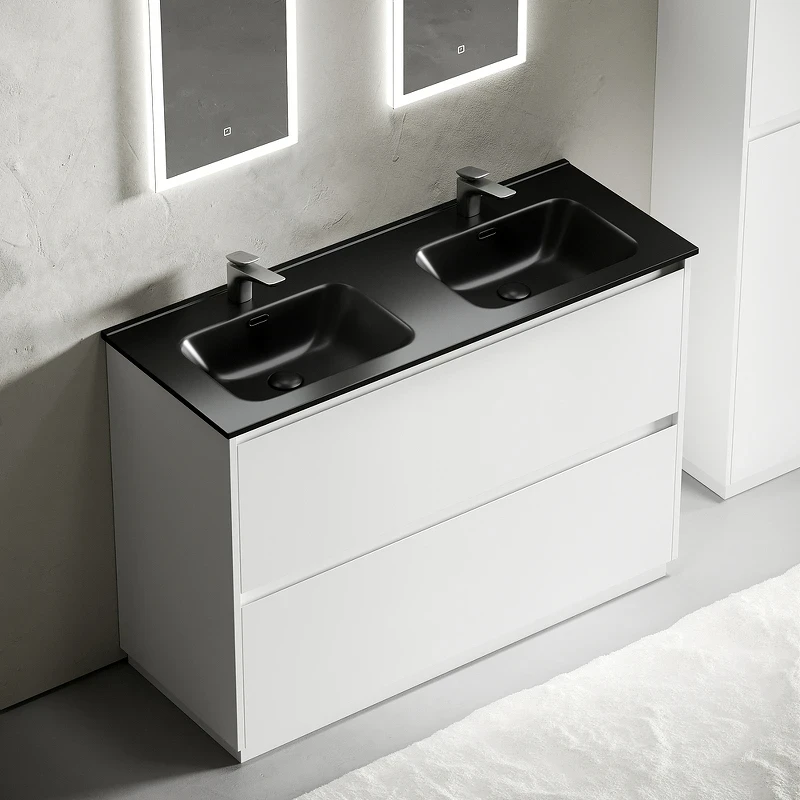 Тумба под раковину Sancos Libra Floor 120 LB120F-2W Белый глянец МДФ / ЛДСП