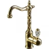 Смеситель для раковины Boheme Crystal 282-CRST Золото латунь