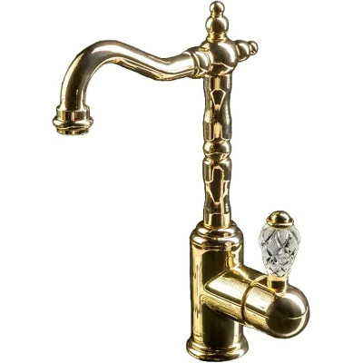 Смеситель для раковины Boheme Crystal 282-CRST Золото латунь