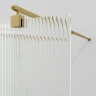 Душевая перегородка WasserKRAFT Vechte 120 60W40PG-FL профиль Золото глянцевое стекло рифленое