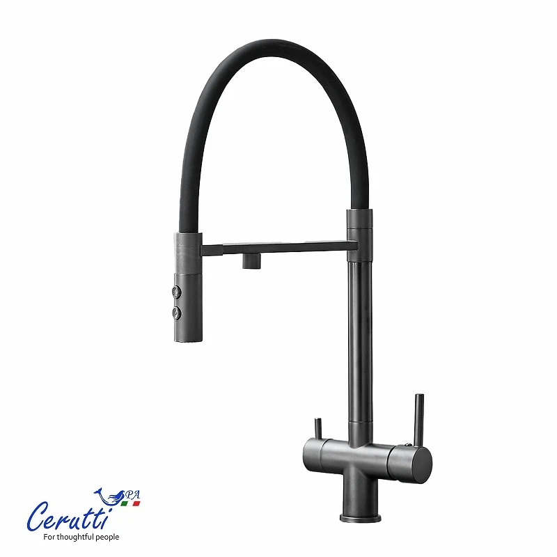 Cмеситель для кухни Ceruttispa Торре (Torre) GR CT12136 12136 цвет Серый матовый