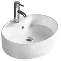 Раковина SantiLine 52 SL-1072 Белая фаянс накладная
