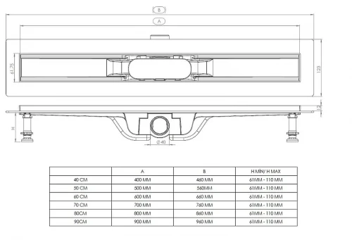 Душевой лоток Logan G10-650KP 352333 с решеткой цвет Нержавеющая сталь