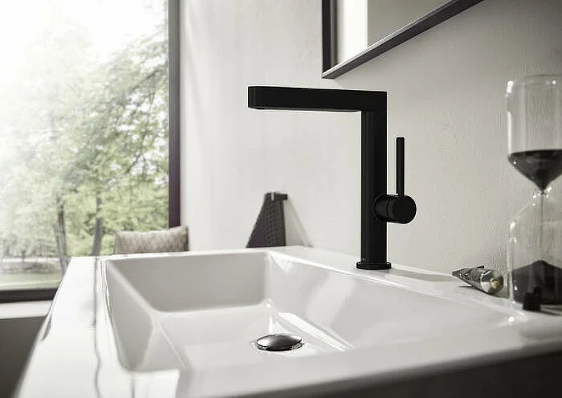Смеситель для раковины Hansgrohe Finoris 76060670 Черный матовый латунь