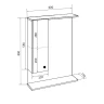 Зеркало со шкафом Loranto Моника 60 L CS00047789 цвет Белый