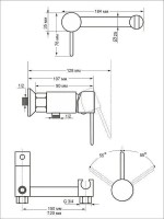 Гигиенический душ со смесителем Viko V-4938 Бронза латунь на стену