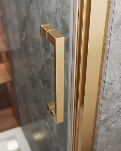 Душевой уголок Cezares Molveno 120x90 MOLVENO-AHF-31-120/90-C-BORO-IV профиль Брашированное золото стекло прозрачное