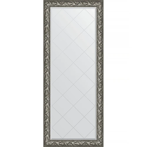 Зеркало Evoform Exclusive-G Floor 203х84 BY 6325 с гравировкой в багетной раме - Византия серебро 99 мм стекло
