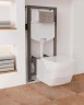 Инсталляция WasserKRAFT Aller 10TLT.010.ME.CH01 для унитаза с клавишей смыва Хром нержавеющая сталь