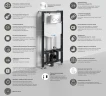 Инсталляция WasserKRAFT Aller 10TLT.010.ME.CH01 для унитаза с клавишей смыва Хром нержавеющая сталь