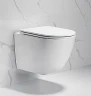 Комплект унитаза Ceruttispa B-2376-3 7183 с инсталляцией Berges Atom 410 040332 с сиденьем Микролифт и Черной матовой клавишей смыва фаянс подвесной