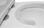 Комплект унитаза Ceruttispa B-2376-3 7183 с инсталляцией Berges Atom 410 040332 с сиденьем Микролифт и Черной матовой клавишей смыва фаянс подвесной