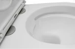 Комплект унитаза Ceruttispa B-2376-3 7183 с инсталляцией Berges Atom 410 040332 с сиденьем Микролифт и Черной матовой клавишей смыва фаянс подвесной