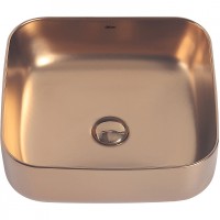 Раковина-чаша Abber Rechteck 39 AC2211MRG Розовое золото матовое фаянс накладная