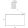 Зеркало Bond Cube 120x80 M44ZE-12080 с подсветкой с сенсорным выключателем стекло