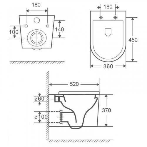 Комплект унитаза с инсталляцией WeltWasser AMBERG 497 ST + NESENBACH 004 GL-WT + AMBERG RD-MT CR 10000008930 цвет Белый глянцевый с сиденьем Микролифт и клавишей смыва цвет Хром матовый