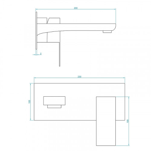 Смеситель для раковины RGW Shower Panels SP-46 51140546-01 Хром латунь встраиваемый