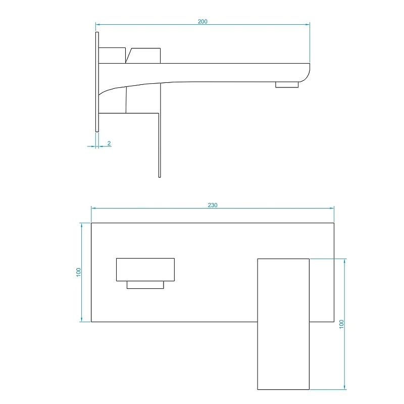 Смеситель для раковины RGW Shower Panels SP-46 51140546-01 Хром латунь встраиваемый