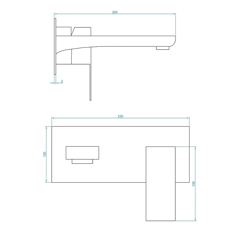 Смеситель для раковины RGW Shower Panels SP-46 51140546-01 Хром латунь встраиваемый
