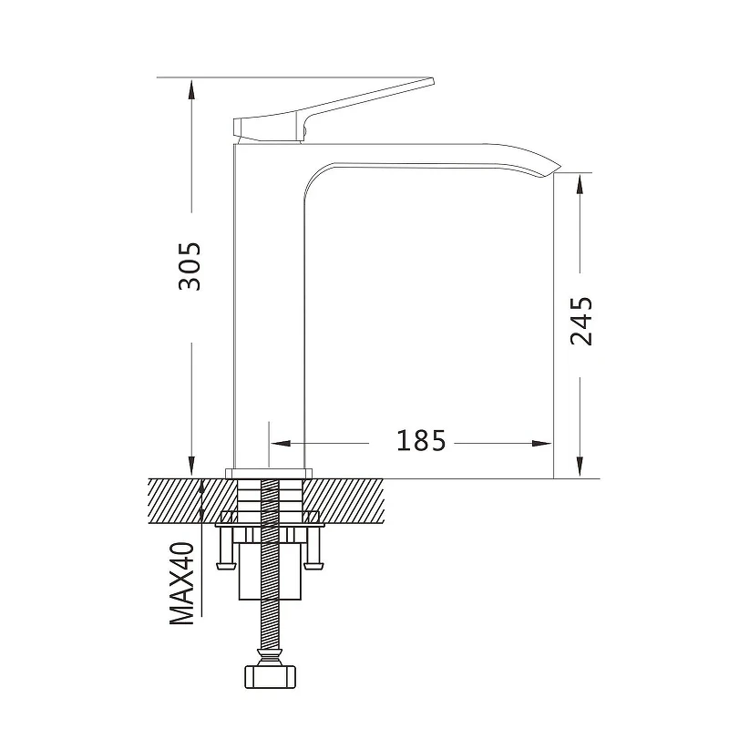 Смеситель для раковины Shevanik S4111H цвет Черный