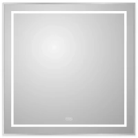 Зеркало BelBagno Kraft 80 SPC-KRAFT-800-800-LED-TCH-WARM с подсветкой Сатин с сенсорным выключателем и подогревом стекло
