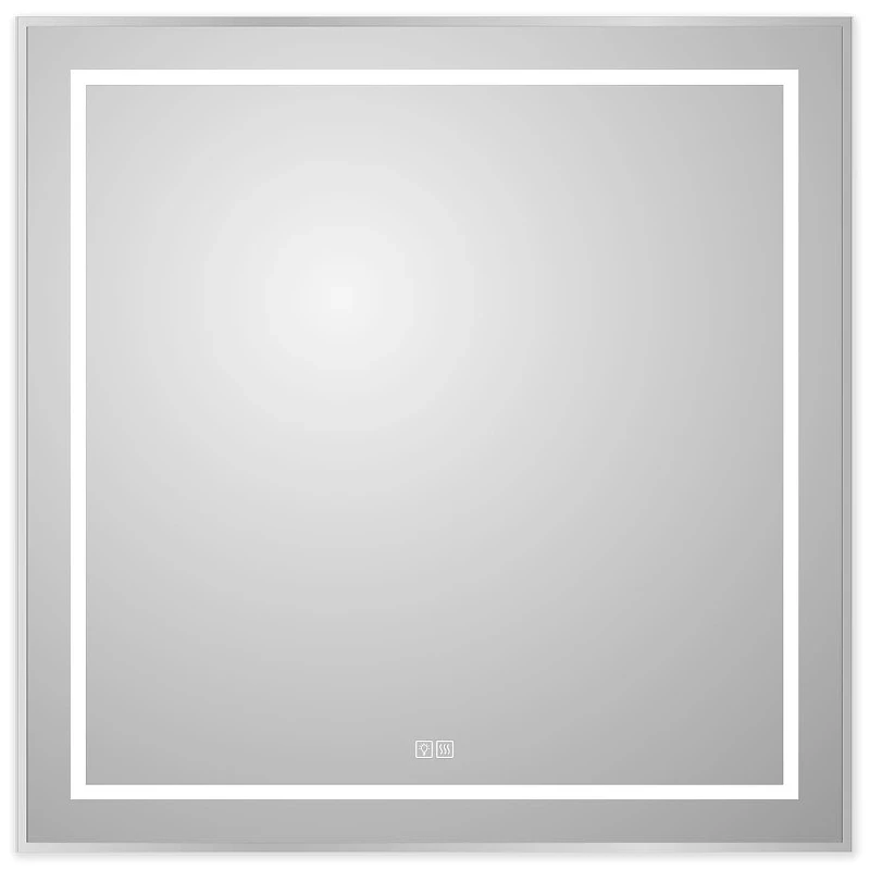 Зеркало BelBagno Kraft 80 SPC-KRAFT-800-800-LED-TCH-WARM с подсветкой Сатин с сенсорным выключателем и подогревом стекло
