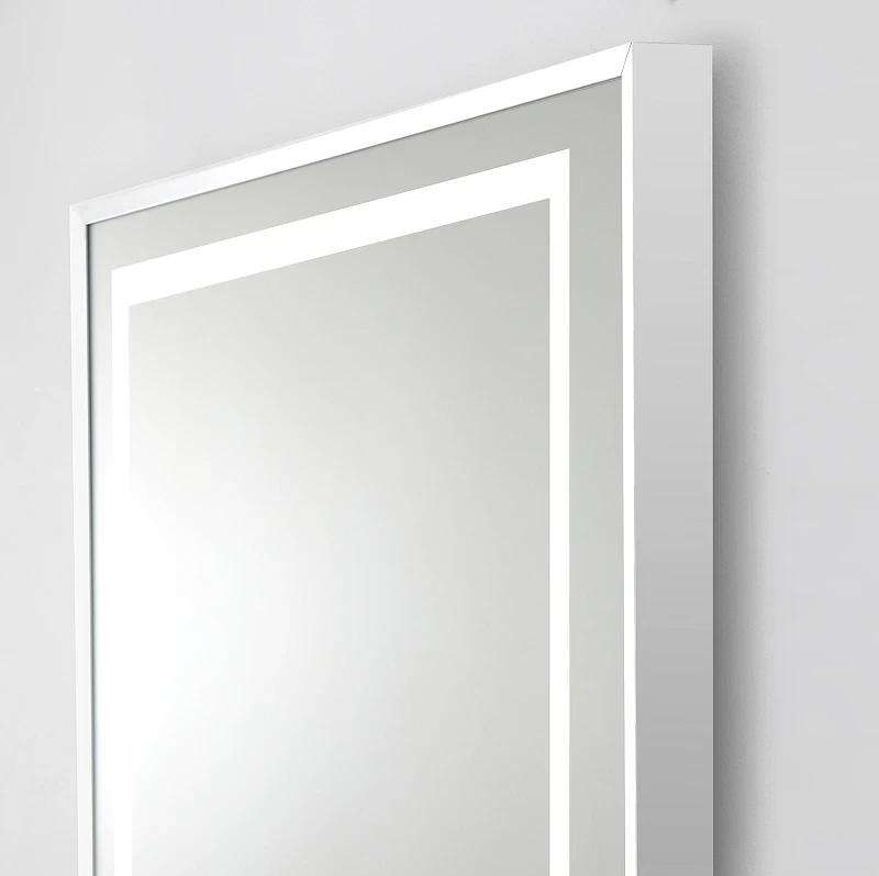 Зеркало BelBagno Kraft 80 SPC-KRAFT-800-800-LED-TCH-WARM с подсветкой Сатин с сенсорным выключателем и подогревом стекло